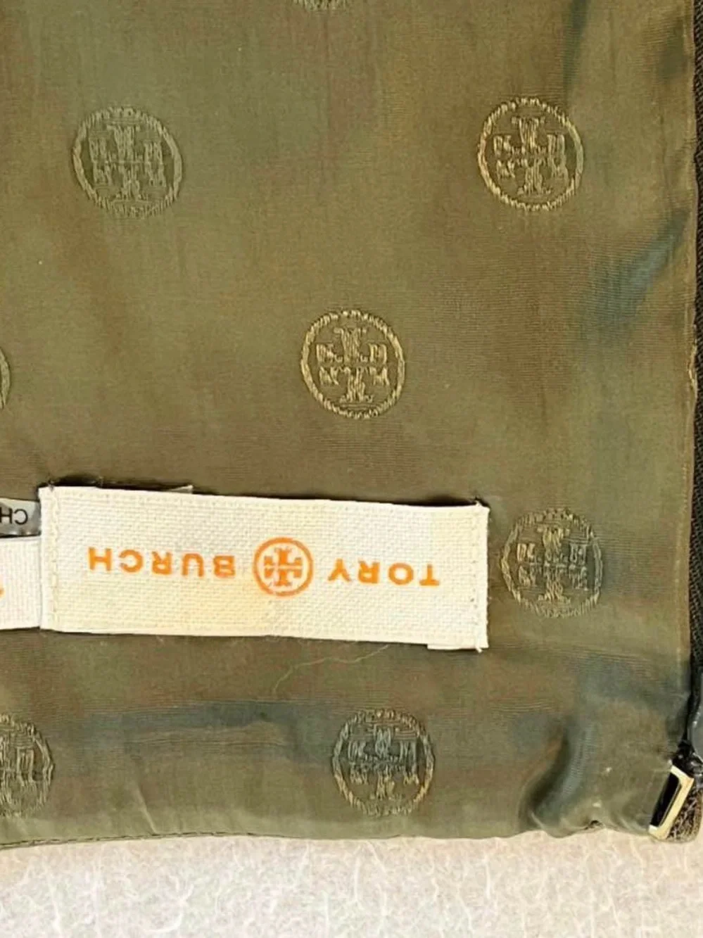 Tory Burch Olive Green Sleeveless Sheath Dress